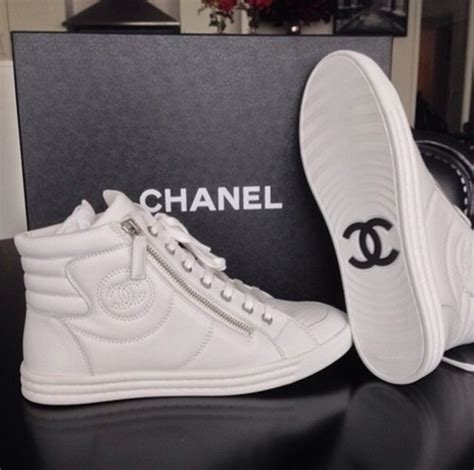 high top chanel|Chanel high top sneakers white.